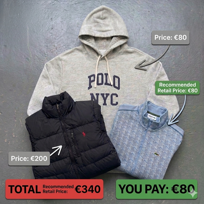 3 PIECES MYSTERY BOX - RALPH LAUREN AND LACOSTE