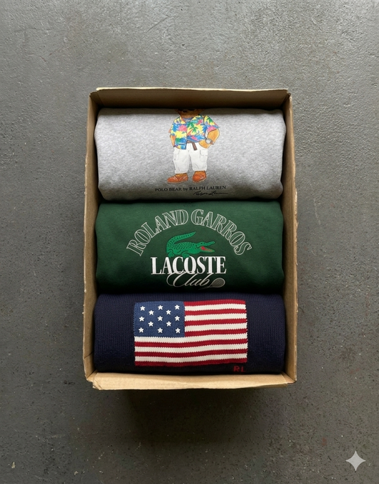 3 PIECES MYSTERY BOX - RALPH LAUREN AND LACOSTE